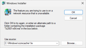 Fix System Error 1612: Installation Source Unavailable - Patch My PC