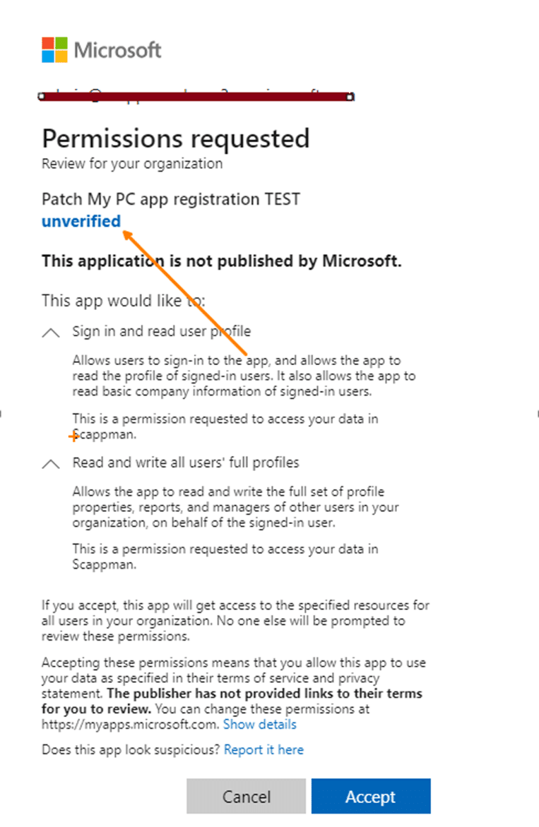 Security around app registrations