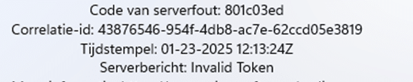 801c03d invalid token