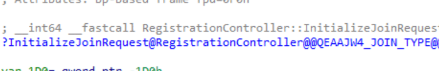 the dsreg initializejoinrequest function
