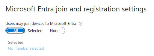 Microsoft Entra Join and registration settings