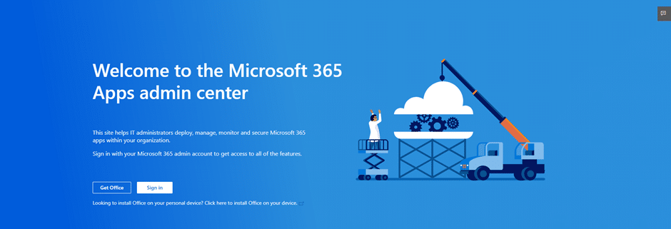 Microsoft 365 apps Starting page config.office.com
