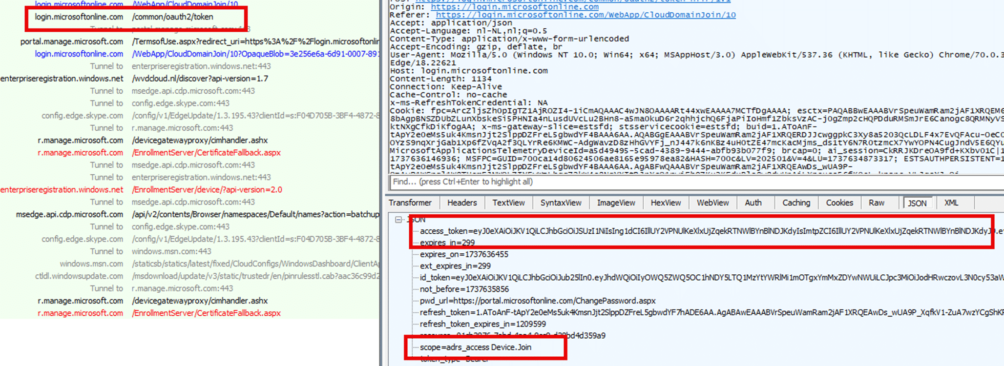 device retrieves the token for device_join (entra Join)