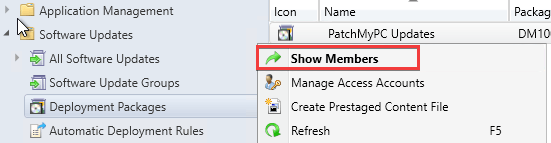 Delete updates from deployment package