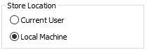 Store Location as Local Machine