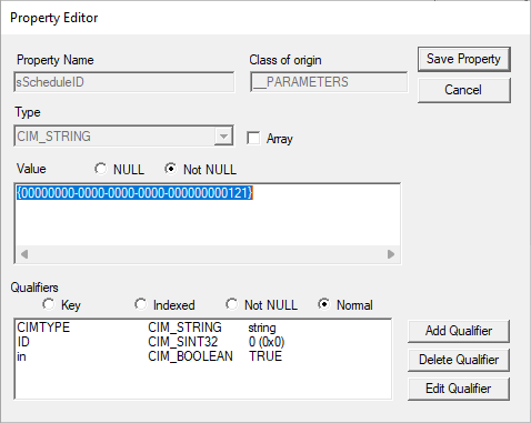 The parameter requires the curly braces around the GUID or the method execution will fail.