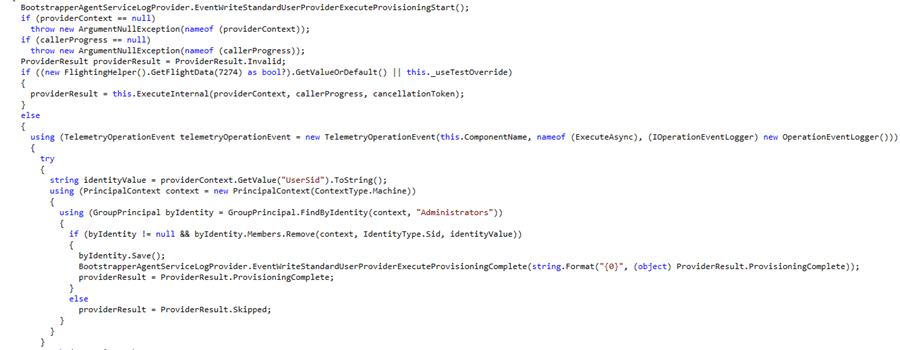 fetching the usersid based on the samaccountname administrators