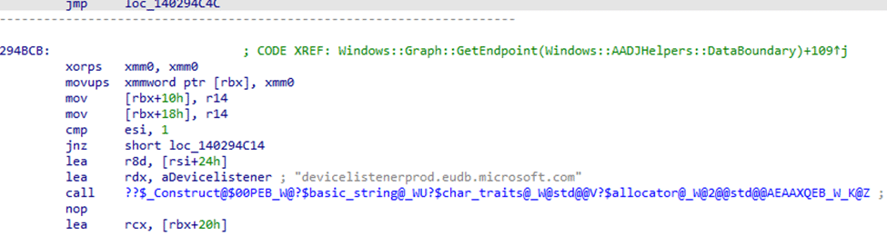 the getendpoint function in msousocoreworker tries to detect the proper gaph api endpoint