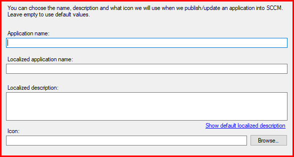 options for customizing app properties