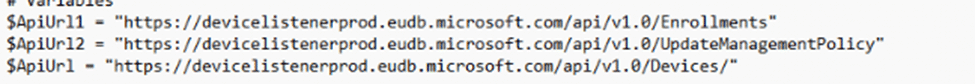besides the enrollments api we can also query different apis to fetch update information