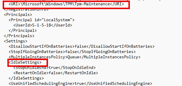 tpm-maintenance idlesettings 