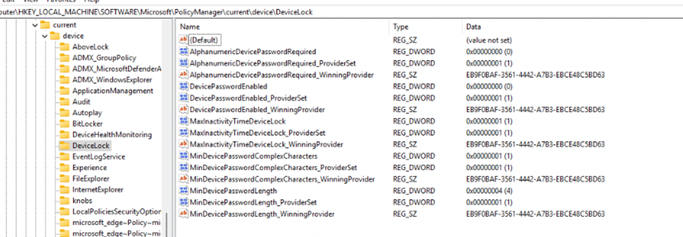 DeviceLock csp is configured on the device