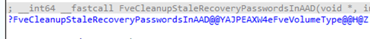 FveCleanupStaleRecoveryPasswordsInAAD