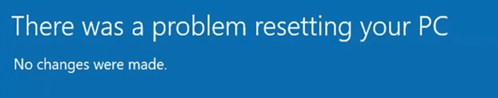 There was a problem resetting your PC when performing a remote wipe in Intune