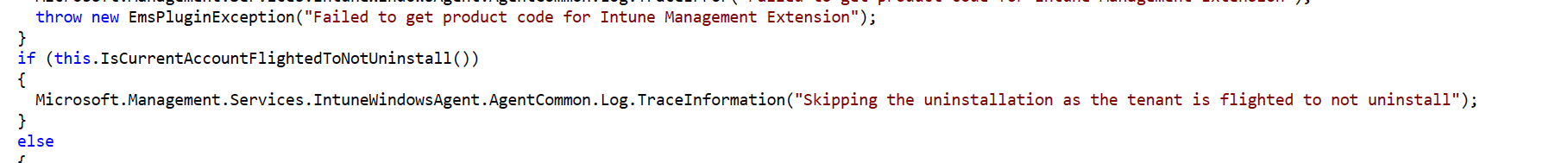 Skipping the uninstallation as the tenant is flighted to not uninstall