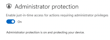 activating administrator protection to protect the device