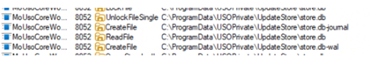 we will spot the mousocorewoker quering the store.db when we kickoff the schedule scan task
