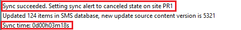 wsyncmgr log file verify successful