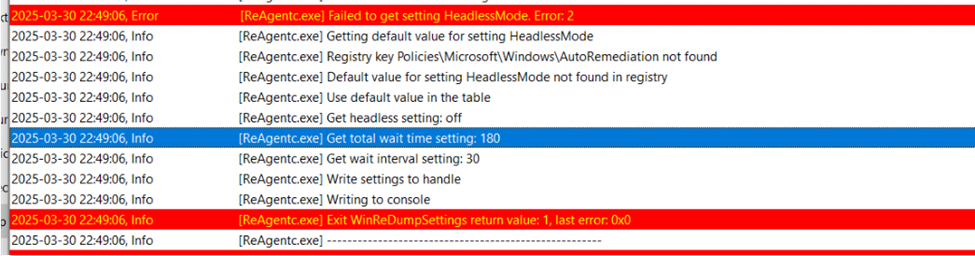 Quick Machine Recovery headless mode