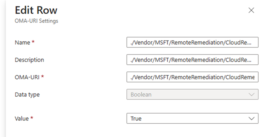 Quick Machine Recovery RemoteRemediation CSP