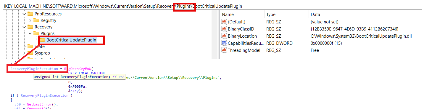 how the quick machine recovery load the plugin