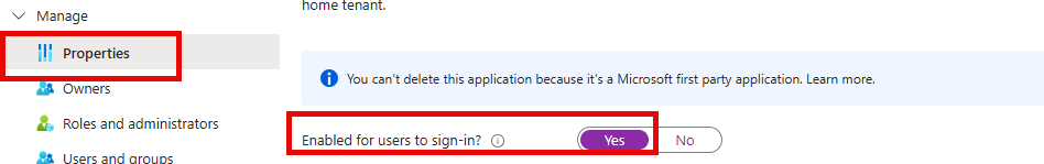 enabled for users to sign-in