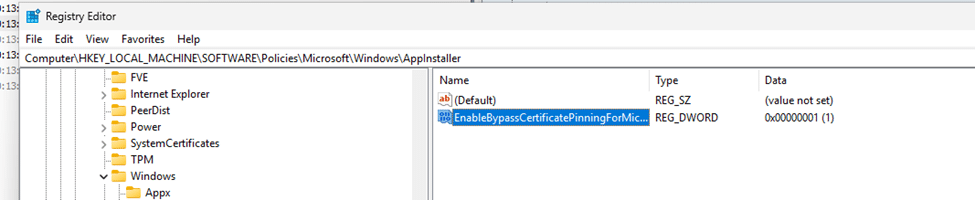Enable Bypass of Certificate Pinning for the Desktop App Installer