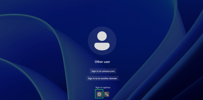Windows 11 web sign-in login screen