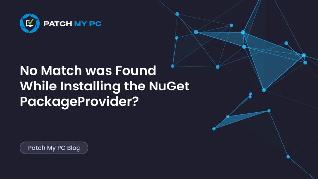 No Match was Found While Installing the NuGet PackageProvider
