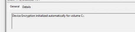 device encryption initialized automatically