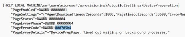 800705b4 SLDM Provider timed out waiting on background process during autopilot pre-provisioning