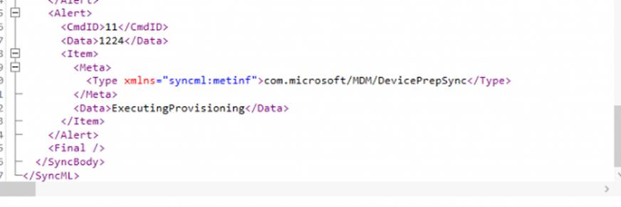 executingprovisioning during deviceprepsync