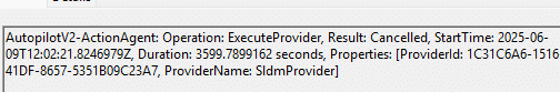 SDLM provider cancelled
