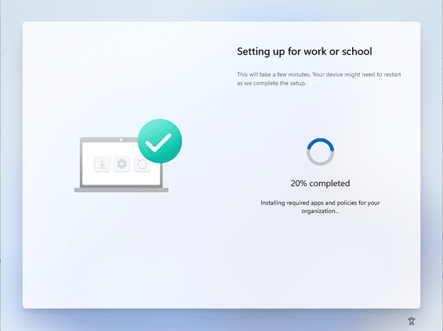 Installing required apps and scripts for your organization. autopilot device preparation