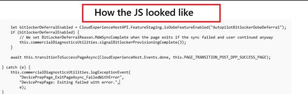 the existing  autopilotDevicePreparation-page.vm.js, which holds an issue with tn
