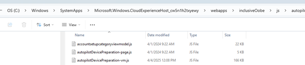 autopilotDevicePreparation-page.vm.js webapp responsible for the ap-dp enrollment flow