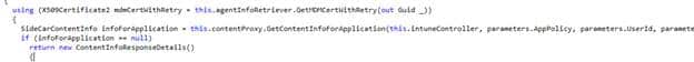 finding the intune device certificate IME ocode