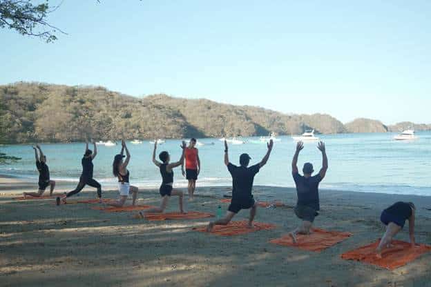 the morning yoga session with vincent