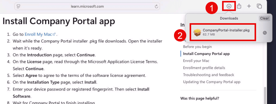Download the .pkg file