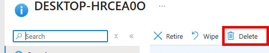 delete the intune object