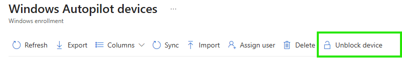 unblock device