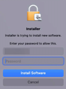 Authorise the app install if prompted