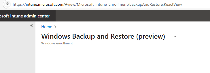 Windows Backup and Restore