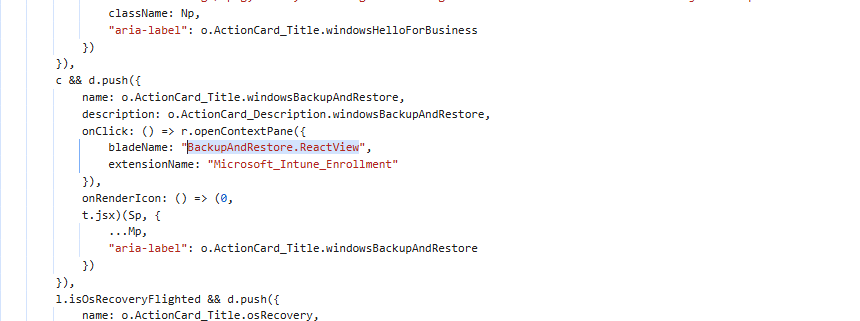Backupandrestore Intune Blade