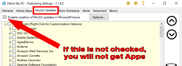 Enable Intune Updates feature