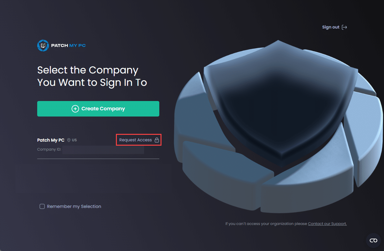 Users should click "Request Access" beside your company to join it