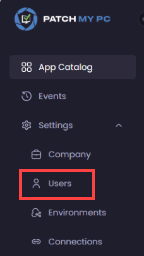 "Users" menu now visible