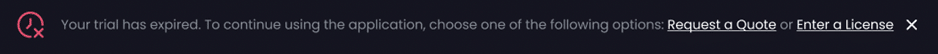 "Your trial has expired" notification