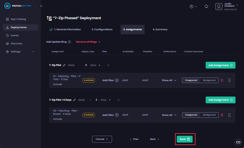 Clicking "Save" to save changes