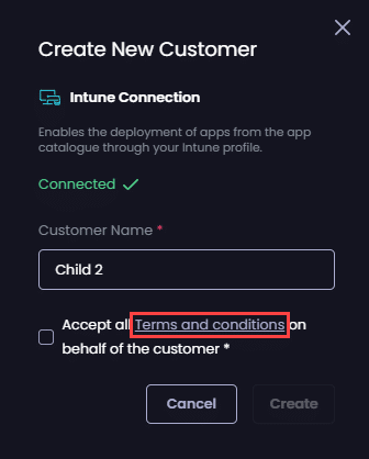 Clicking "Terms and Conditions".